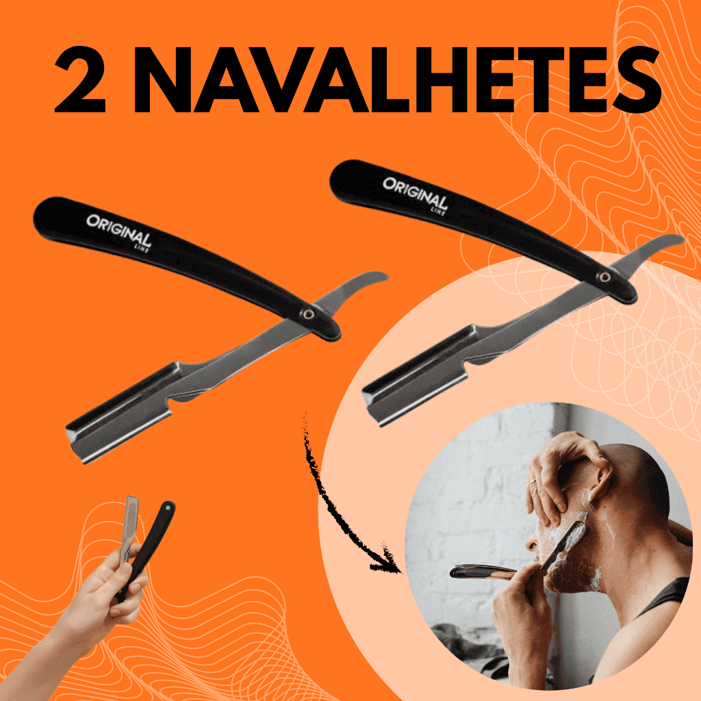 2 Unidades Navalhetes Dobrável Barbeiro Barbeador  Profissional Barbearia Corte Barba Cabelo Cortar