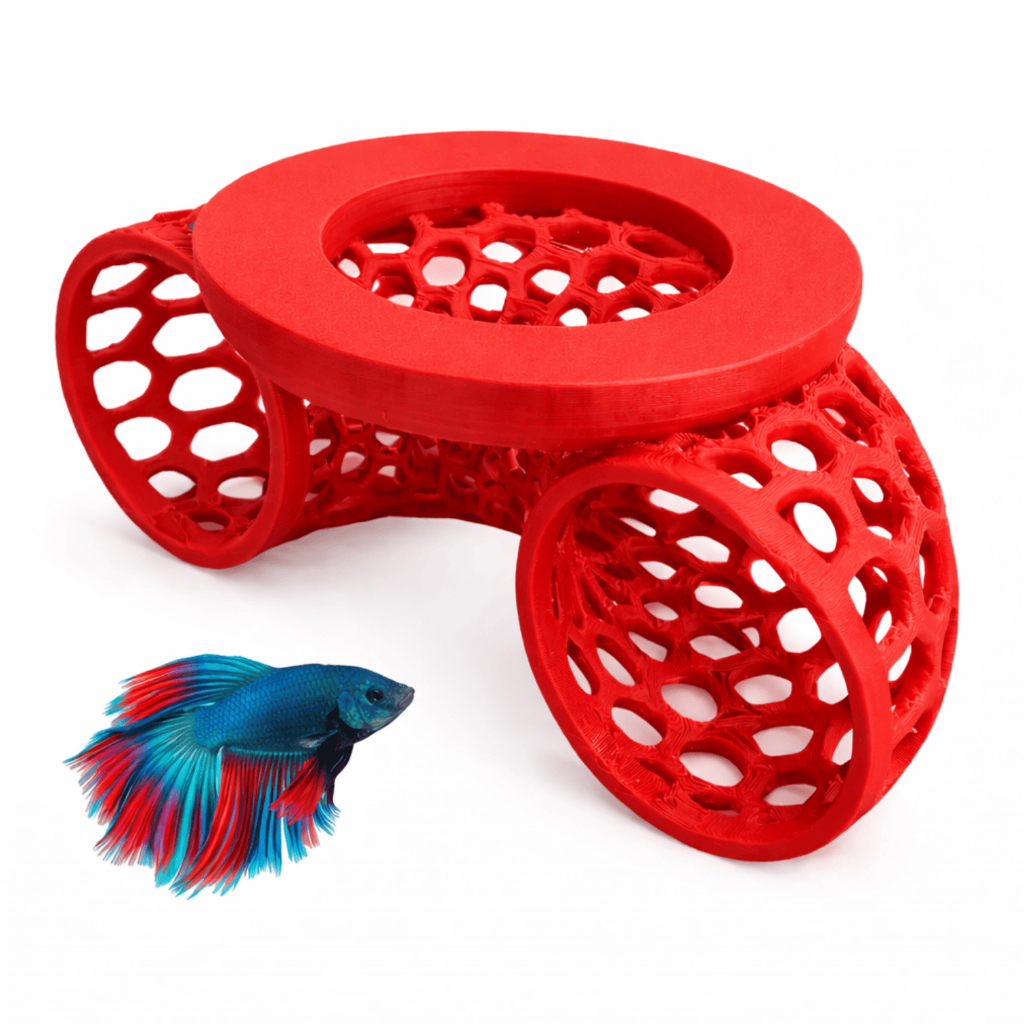Decoração Aquário duplo Esconderijo Peixe Betta Refúgio Flutuante brinquedo interativo para AquárIo em Oferta na Shopee