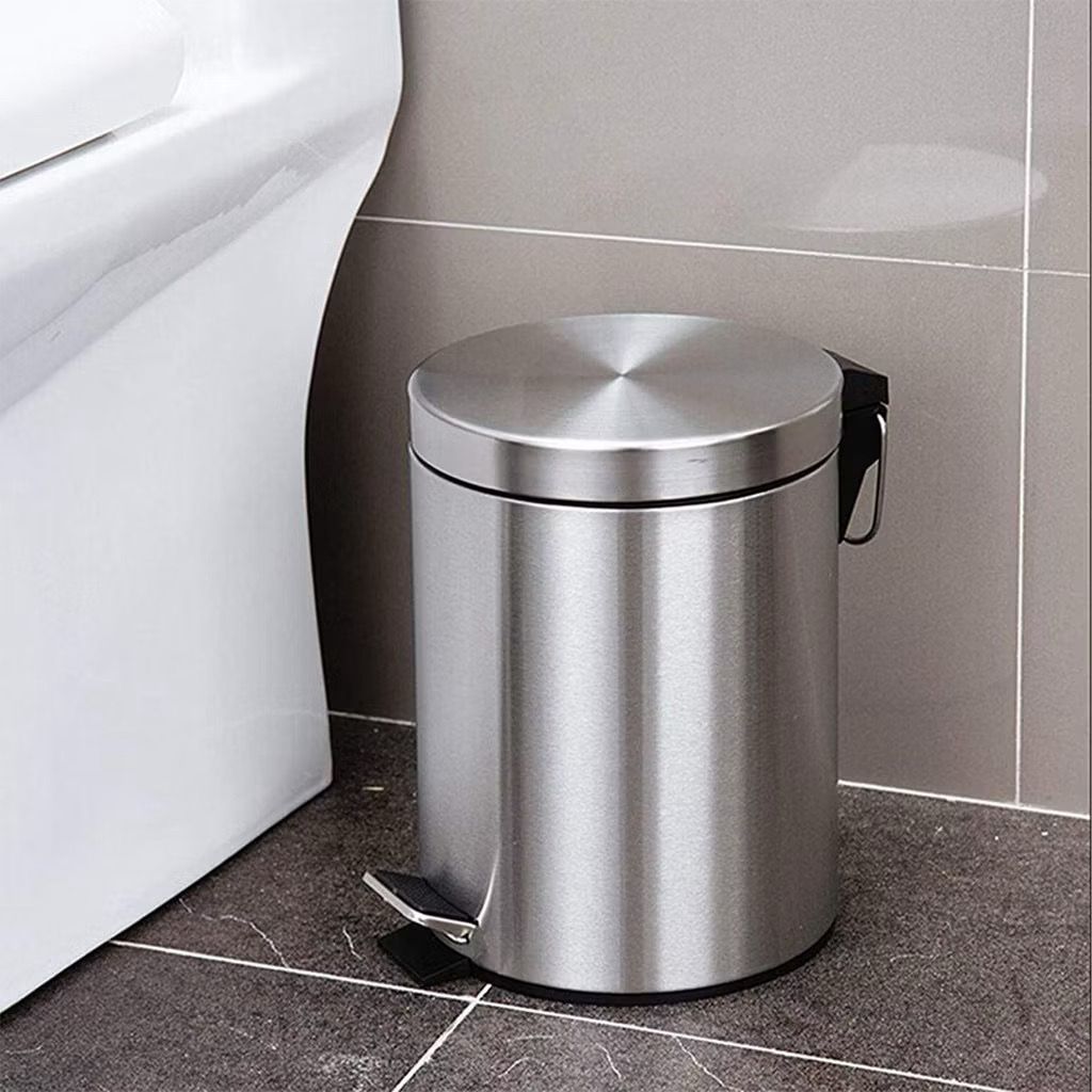 Lixeira Inox 5 Litros Cesto Com Pedal E Balde Removivél ENVIO IMEDIATO