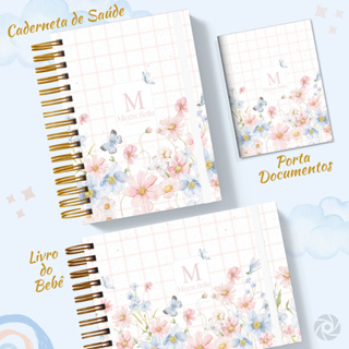 Kit Maternidade com amor - Livro do Bebê + Porta Documentos + Caderneta de Vacina em Oferta na Shopee