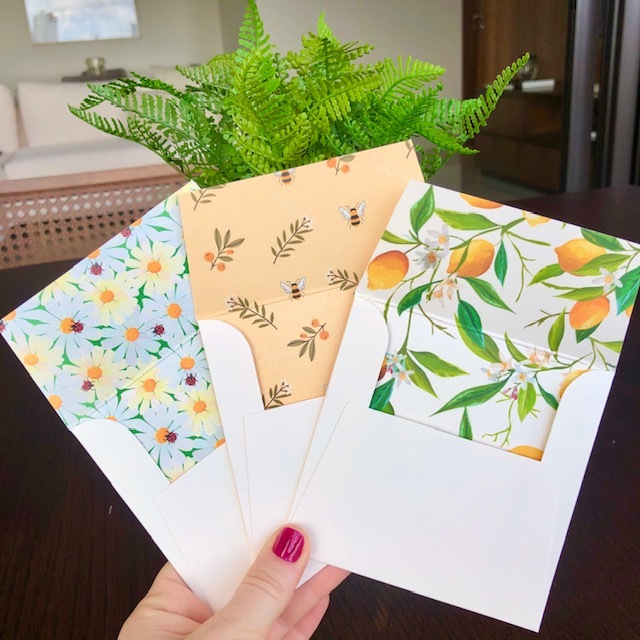 10 unid Cartão com Envelope Forrado (Sortidos)