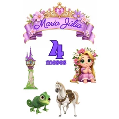 topo de bolo Rapunzel baby princesa