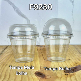 50un Copo 300ml c/Tampa Bolha ou Meia Bolha e Reta Sem Furo Resistentes F9230 Fibraform em Oferta na Shopee