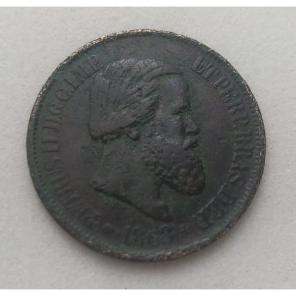 Moeda do Brasil- 20 Réis 1868 (Império)- bronze- escassa