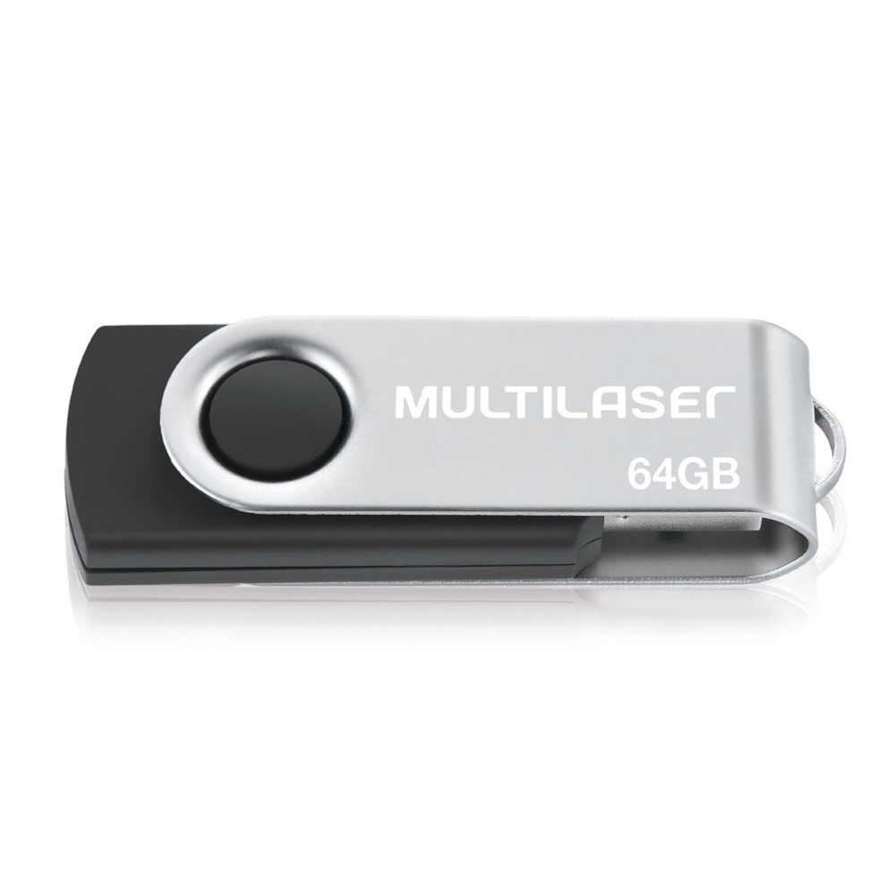 Pen Drive Multilaser Twist 64GB  Preto - PD590