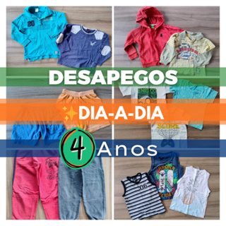 Lotes Roupas Infantil - Tam 4 anos Menino (Desapegos/Brechó Bebê) ✨ Dia - a Dia -  Lotes e Peças únicas em Oferta na Shopee