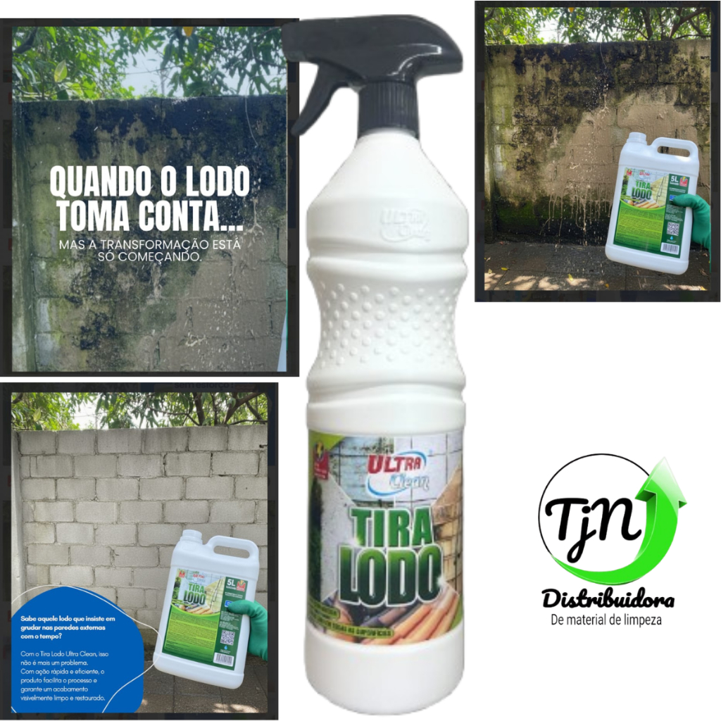 Detalhes do Tira Lodo  Limpa Sem Agredir em toda superfície Limpeza Pesada Removedor de Limo e Sujeira Forte Ultra Clean