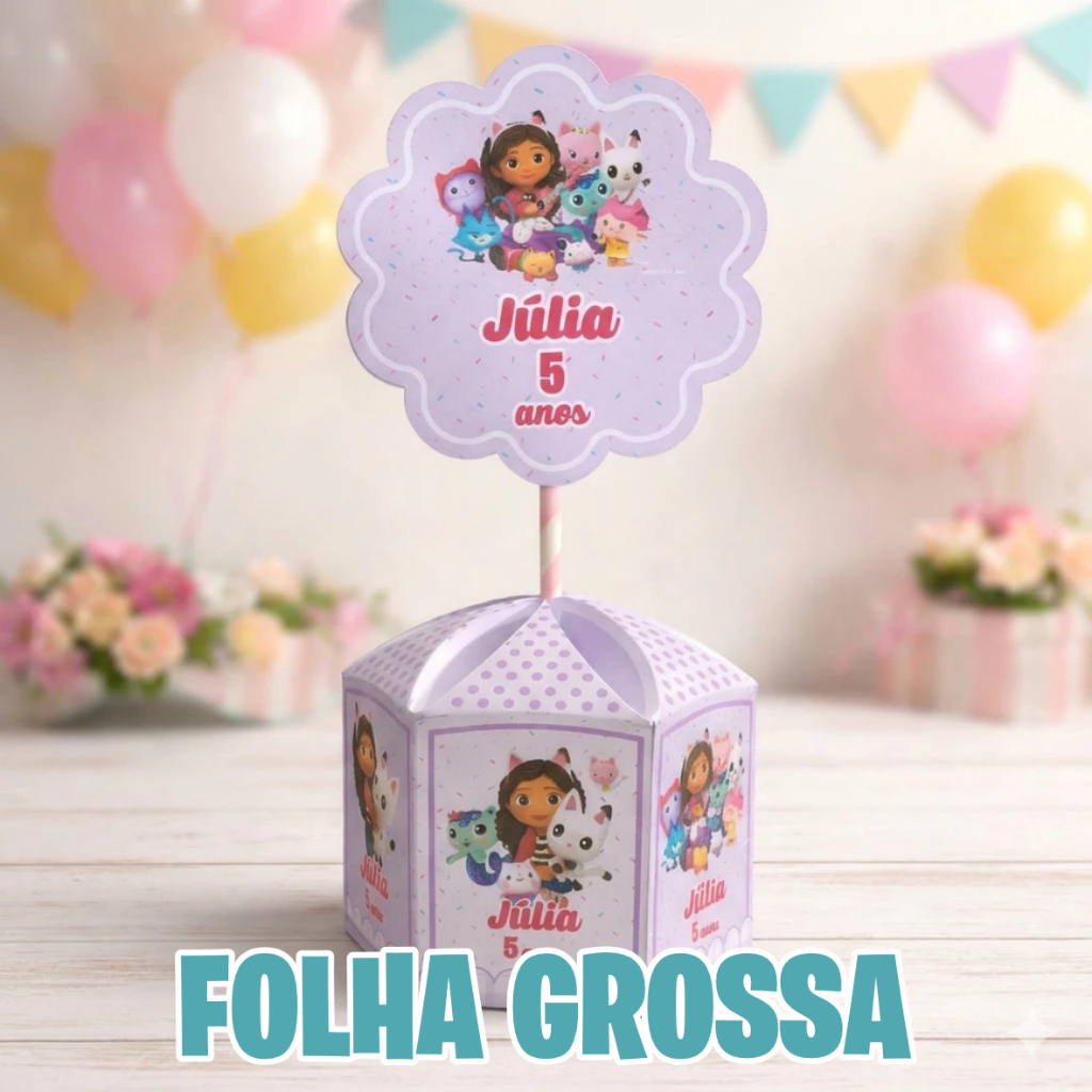 10 Unidades Centro de mesa Festa Infantil (FAZEMOS QUALQUER TEMAS) em Oferta na Shopee