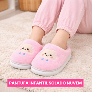Pantufa Infantil Solado Nuvem Menina e Menino – Conforto e Solado Alto Antiderrapante em Oferta na Shopee