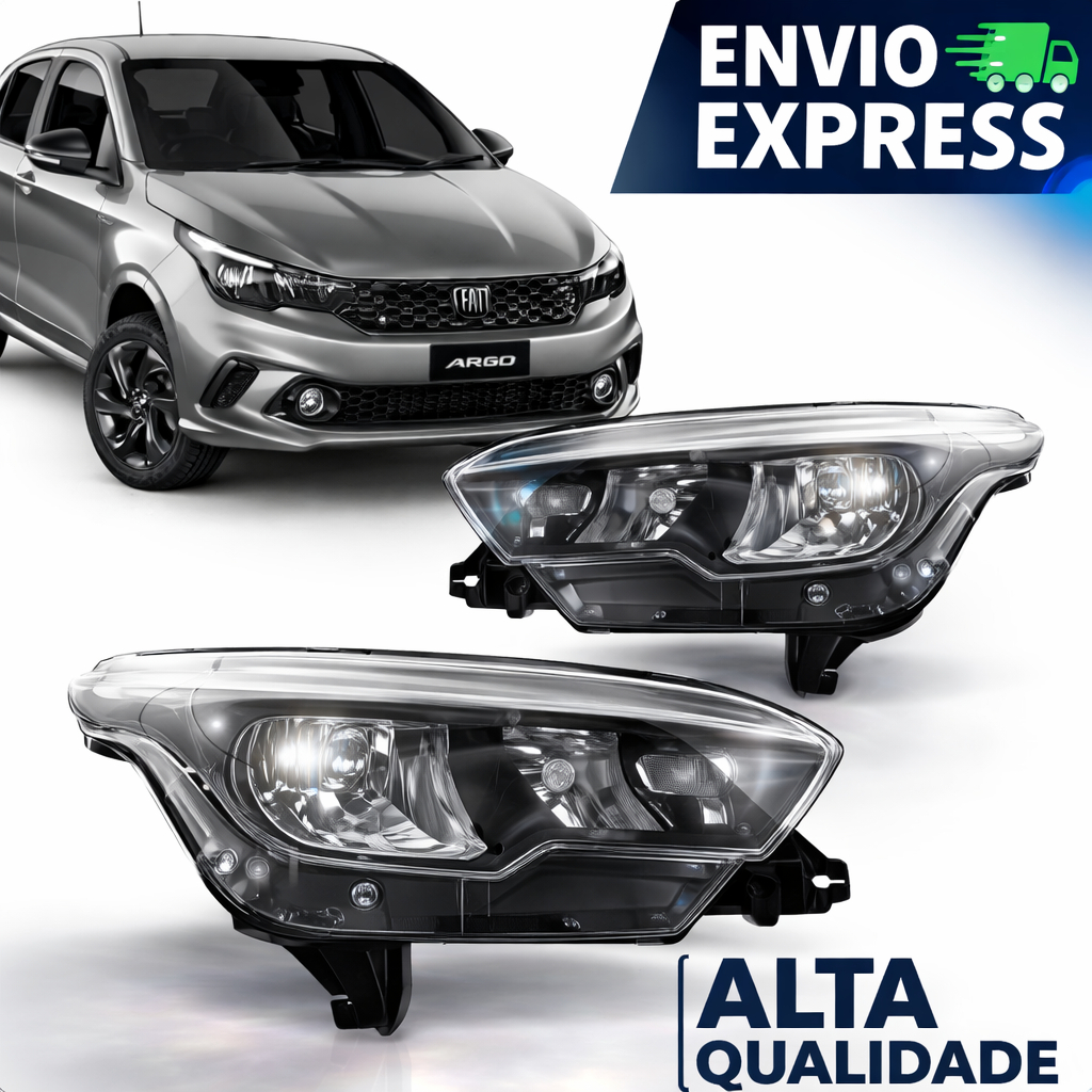 Farol Fiat Argo 2017 2018 2019 2020 2021 2022 2023 2024 Com LED Sem Soquete Direito Esquerdo