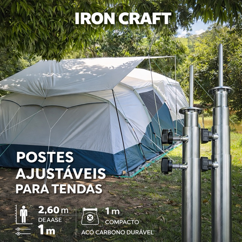 Poste abrigo Camping tarp lona 2unidades em Oferta na Shopee