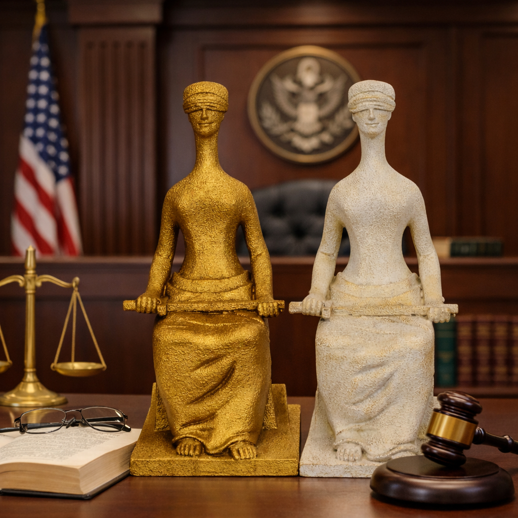 Imagem Deusa da Justiça 34,5cm em Resina | Dama da Justiça Espada | Estátua Decorativa  Advocacia