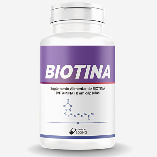 Biotina 120 Cápsulas Bio Vitta's Suplemento Sem Sabor Sem Sabor