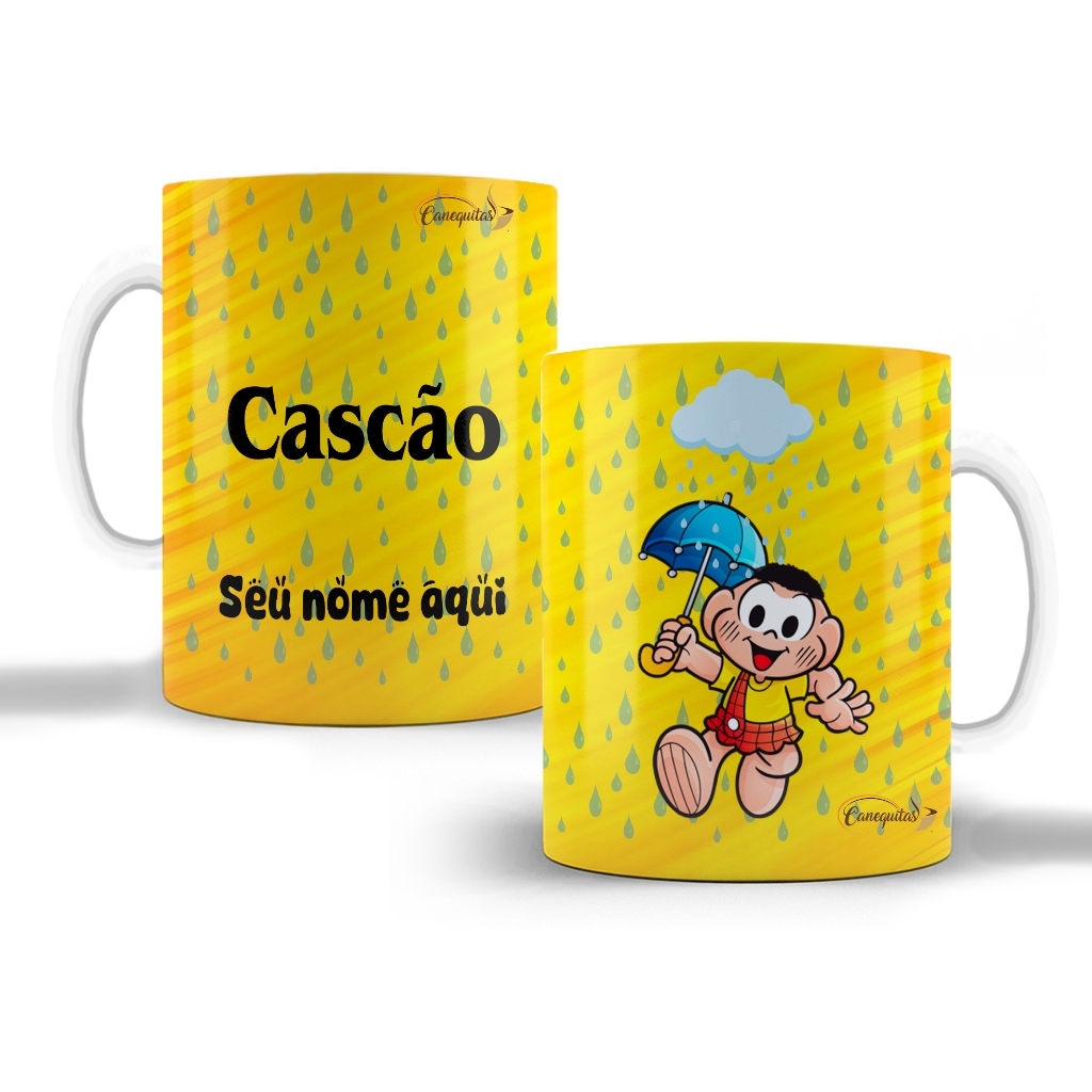 Caneca turma da mônica xicara cascão para café personalizada