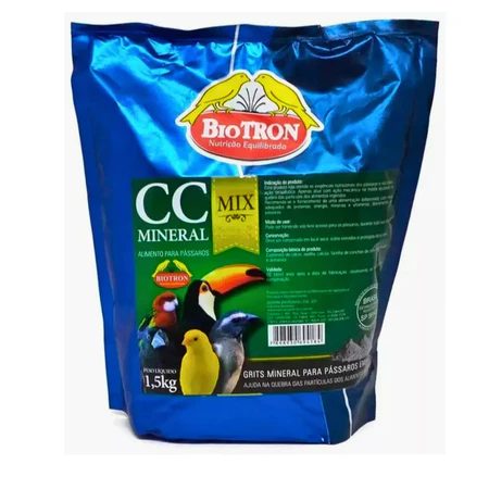 Mineral Mix Sem Carvão 1,5kg Biotron Mineral Para Aves