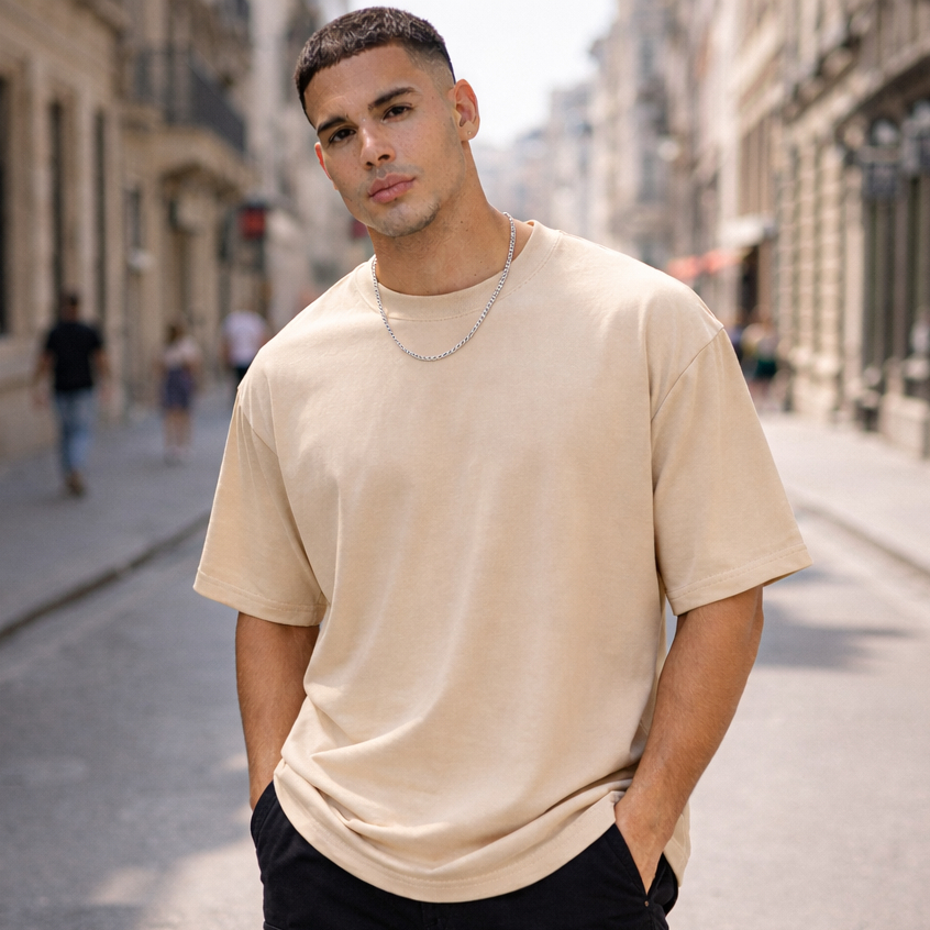 Camiseta Masculina Oversized Premium 100% Algodão Caimento Amplo Plus Size P ao G4