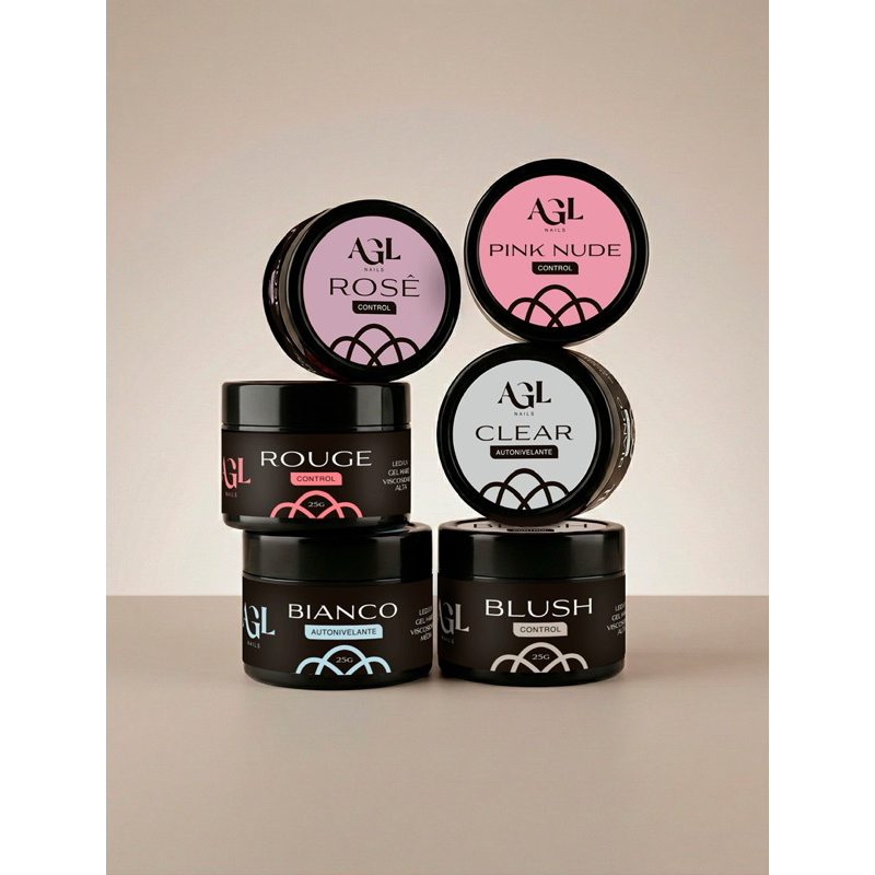 Gel AGL Nails para Alongamento de Unhas Molde F1 Control