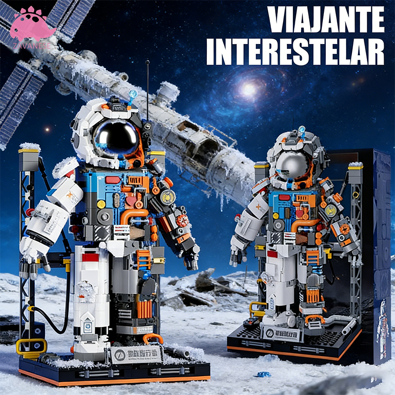 kit de construção astronauta infantil 900 peças articulado brinquedo educativo stem ZAVANESE em Oferta na Shopee
