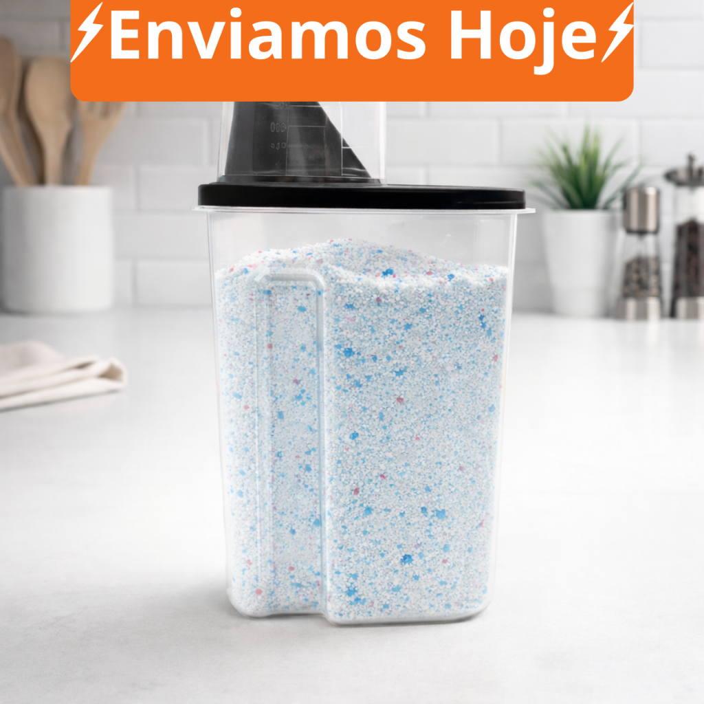 Dispenser Organizador Lavanderia 2,3 litros + 1,5 Litros Acrílico (AMACIANTE, SABÃO EM PÓ)