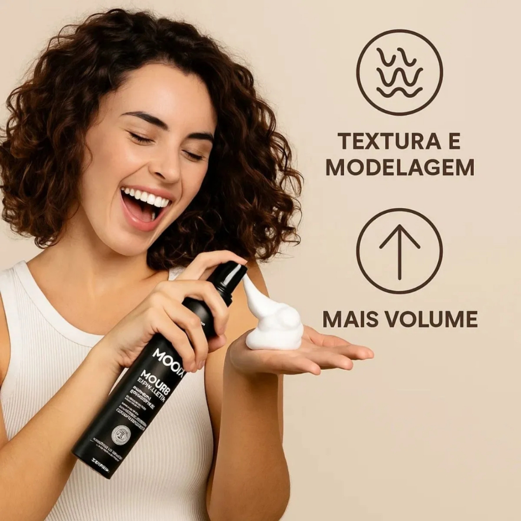 KIT 03 MOUSSE MODELADOR TERMICO EXTRA FORTE ANTI-FRIZZ 150ML MOOD — imagem 2 de 2