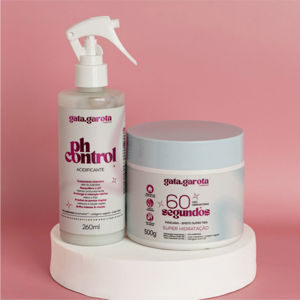 Kit Acidificante + Máscara Capilar – Tratamento para Cabelo Seco e Opaco
