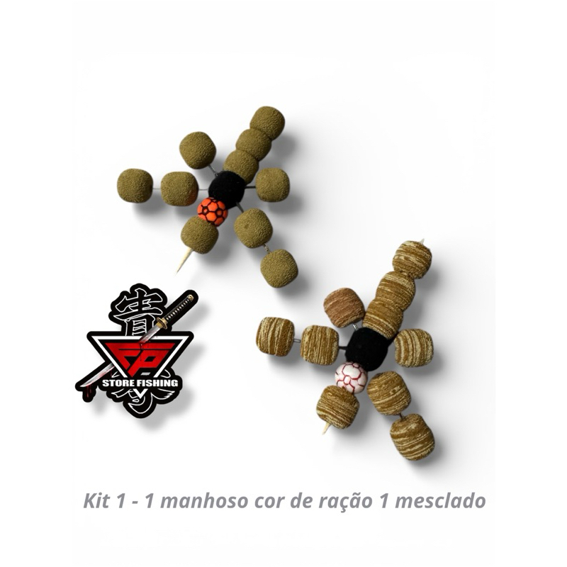 kit manhoso na aste  modelo borboleta isca muito boa para pescadores exigentes