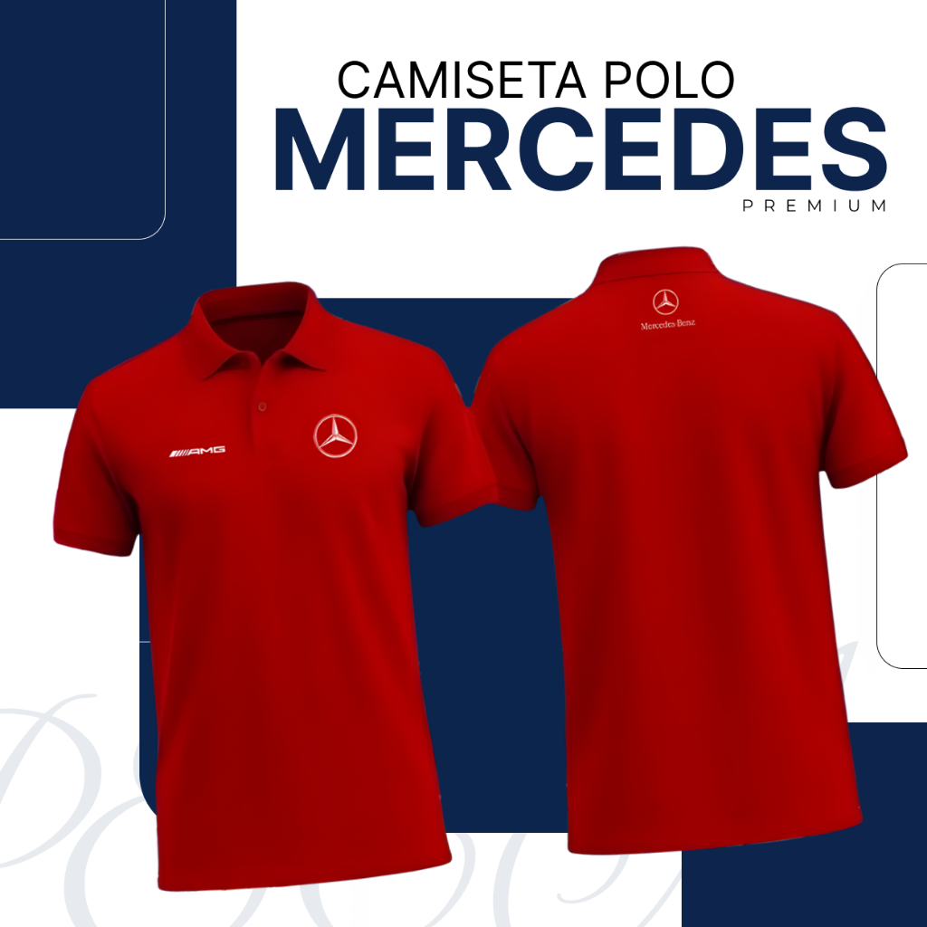 Camisas Masculinas Camiseta Polo Camisa da Mercedes benz Corrida Camiseta de Carros Blusa Masculina