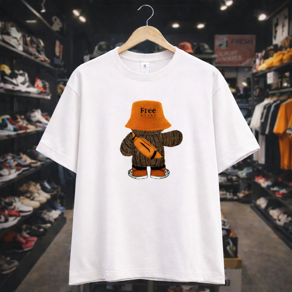 Camiseta Feminina Oversize Camisa Streetwear Masculina Urso Lançamento