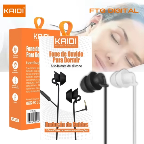 Fone De Ouvido Para Dormir - Kaidi Kd-263 em Oferta na Shopee