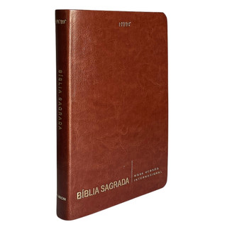 Bíblia Sagrada Slim Capa Marrom Nvi Luxo Vontade de Deus Fé Amor Proposito