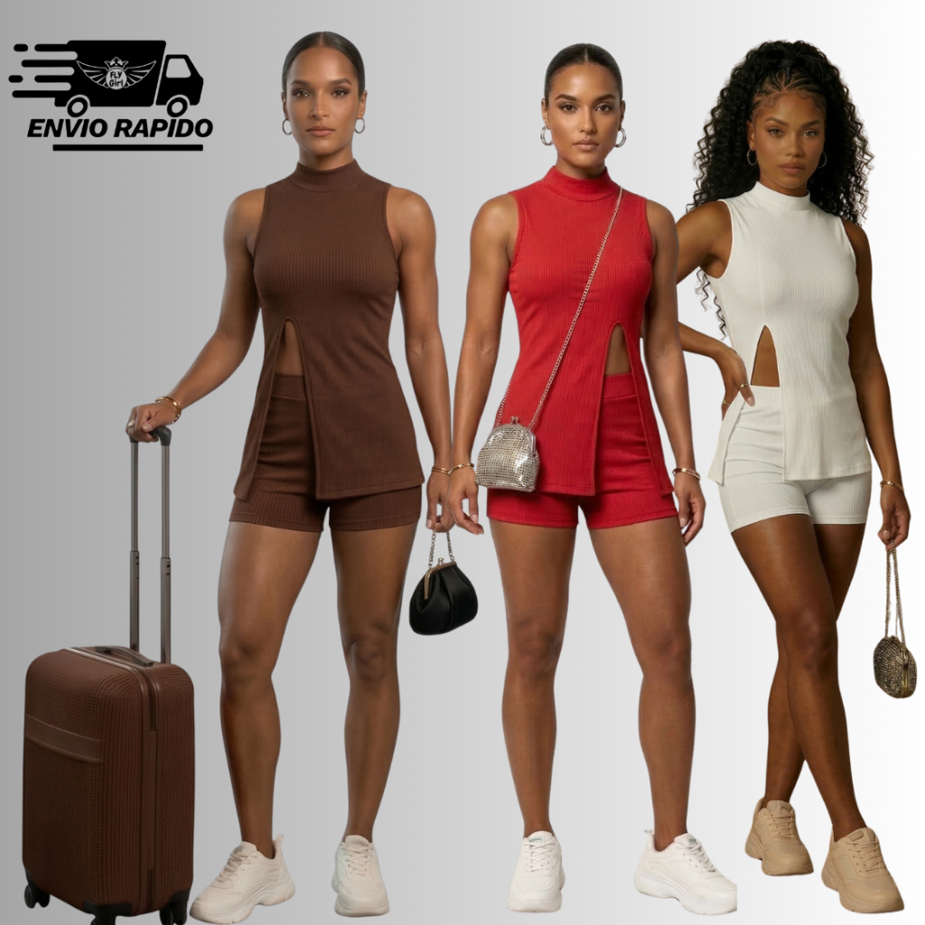 Conjunto Feminino Short com Blusa Cobre Tudo Moda Aerolook em Oferta na Shopee