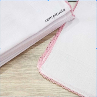 Fralda De Ombro Tecido Premium Valletex Picueta - 35x80cm - Com Faixa Pinte e Borde em Oferta na Shopee