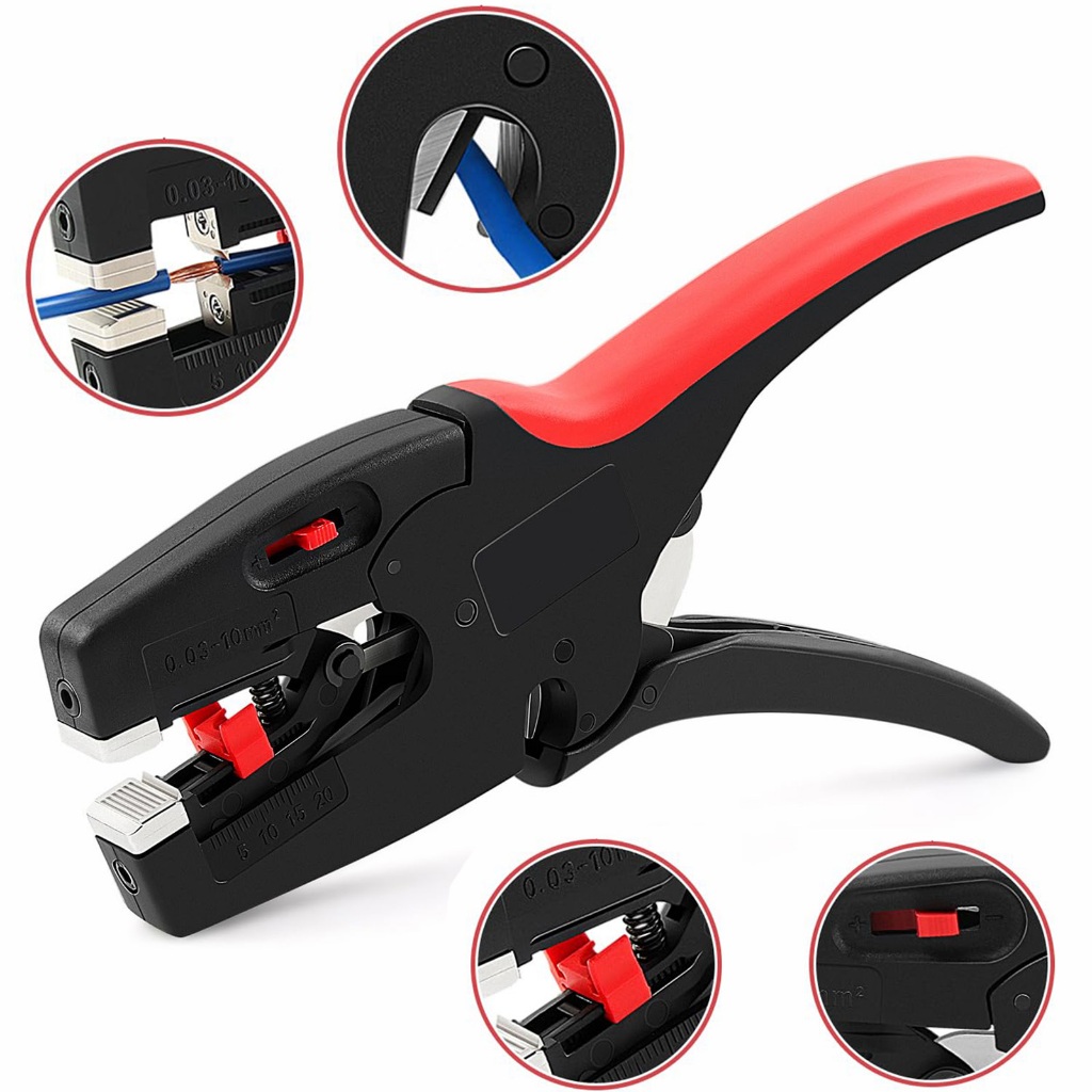 Alicate Descascador E Cortador De Fios 2 Em 1, Cortador De Fios De 0,03 A 10 Mm², Ferramenta Profissional Para Reparos — imagem 2 de 2