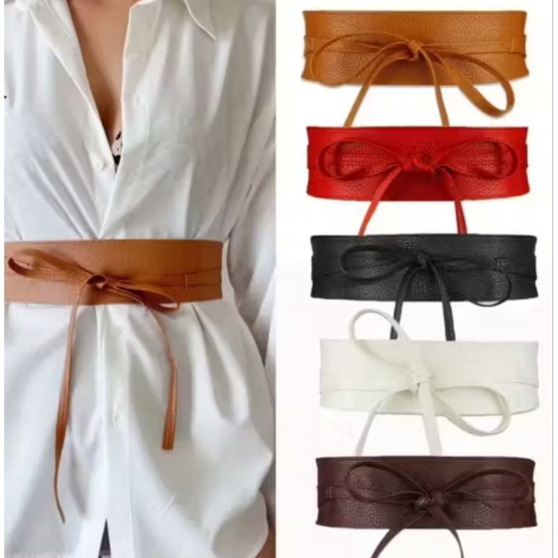 Cinto feminino faixa de cintura largo de feminino em sintético , com laço de corset ajustável