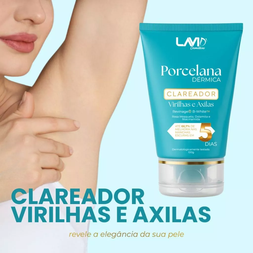 Clareador Porcelana Dérmica Lavid para Virilha e Axilas 100g — imagem 1