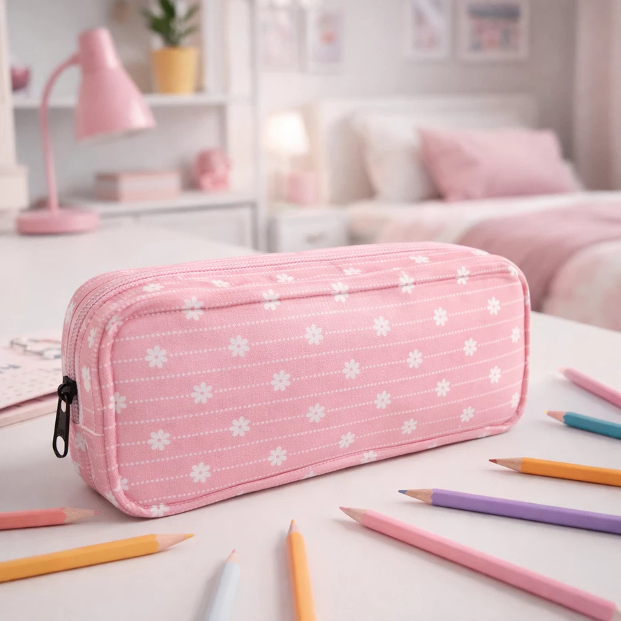 Estojo Escolar Retangular Faculdade Estampa Flores Moderno em Oferta na Shopee