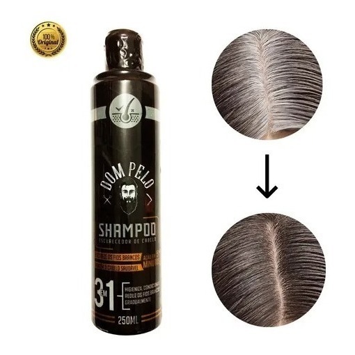 Shampoo Escurecedor De Cabelos Brancos E Grisalhos 250ml
