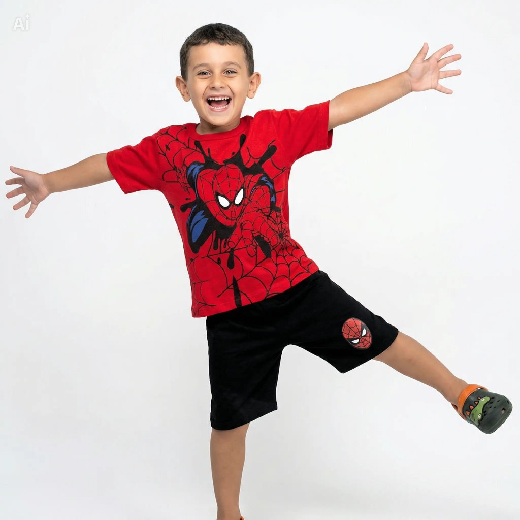 Conjunto Menino Homem Aranha Algodão Short e Camiseta Temática Festa Escolinha Casual Leve em Oferta na Shopee