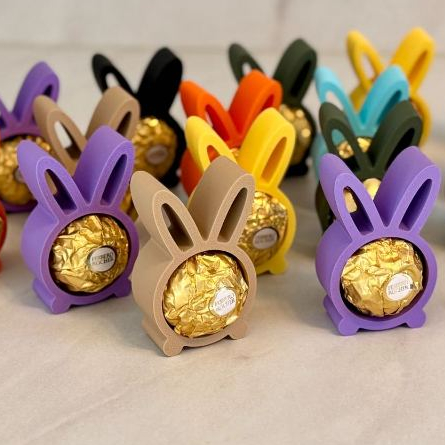 Coelhinho Porta Bombom Ferrero Rocher – Decoração e Lembrancinha de Páscoa Ovo de Páscoa Presente