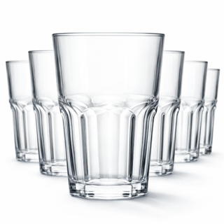 Jogo De Copos Em Vidro Kit 6 Peças reforçado Cozinha Água Suco Drink Refrigerante 350ml Restaurante em Oferta na Shopee