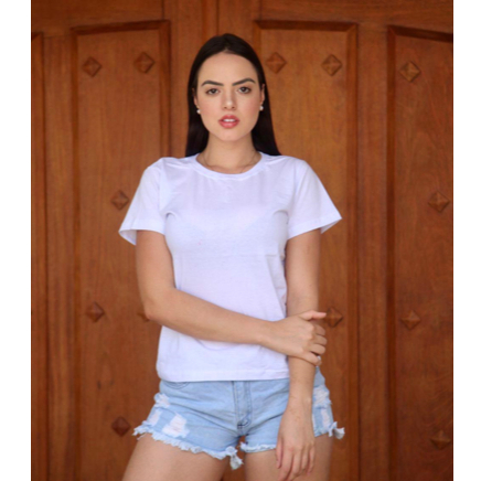Camiseta Feminina Baby Look Vermelha E Outras Cores Barato em Oferta na Shopee