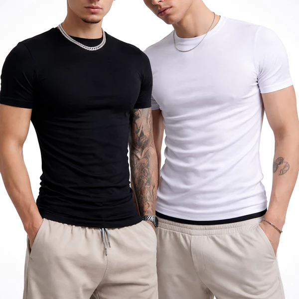 Camiseta Masculina Slim Modela Corpo Básica Premium Canelada Confortável Dia a Dia