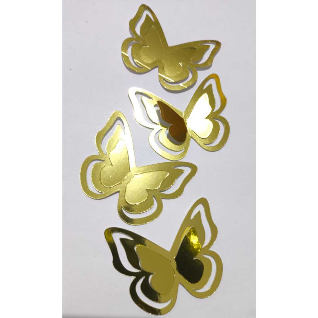 Kit borboletas estilo 3D em lamicote 5 cm - tags, lembrancinhas, apliques para topo de bolo