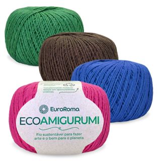 Kit 4 Fios Ecoamigurumi Euroroma - 254m 160g - Toque Macio em Oferta na Shopee