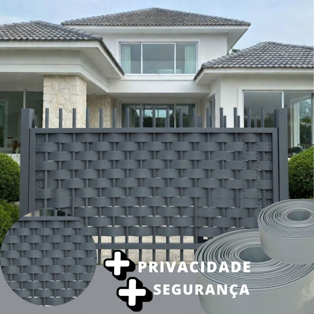 Protetor de Portão Varias Cores  (Tam: 50, 25 ou 10m de comp X 7 cm de altura) em Oferta na Shopee