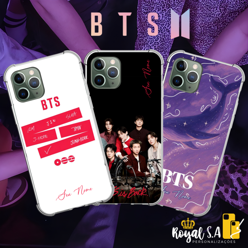 Capinha Capa Celular BTS / Kpop / Sua foto para Samsung/ Iphone/ Motorola/ Xiaomi/ Realme em Oferta na Shopee
