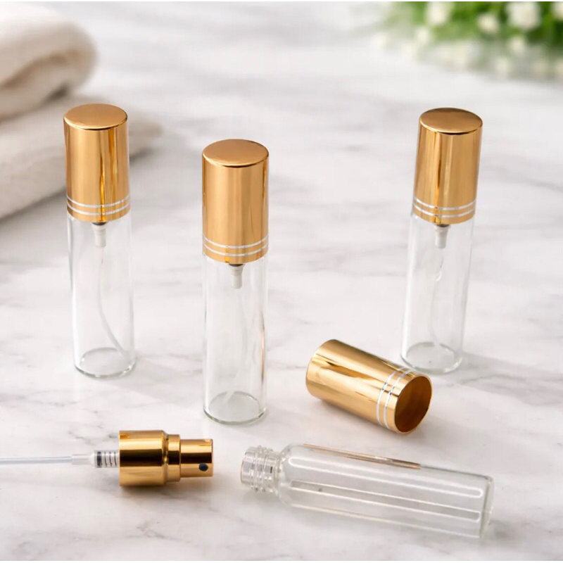 Kit 3 ou 10 Unidades - Frasco Spray Vidro 10ml para Perfume Decant Recarregável Portátil Viagem