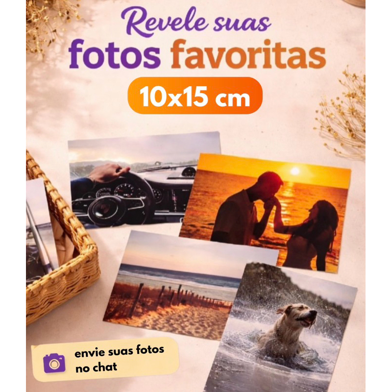 Fotos 10x15 Revelação Alta Qualidade | Fotos Impressas Personalizadas | Envie pelo Chat |