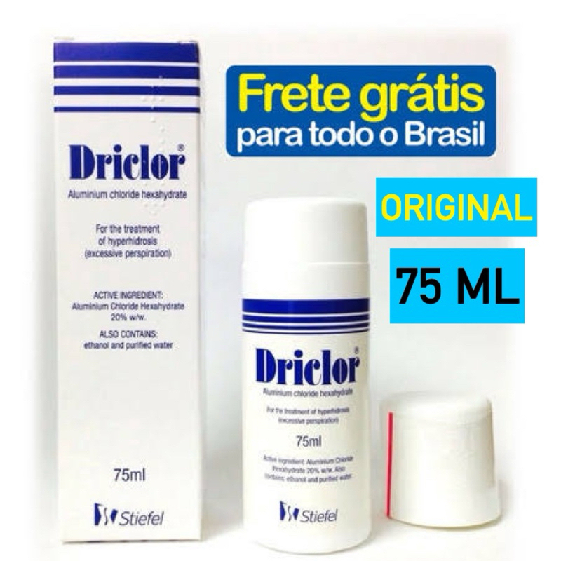 Antitranspirante driclor 75ML Original desodorante Hiperidrose suor excessivo