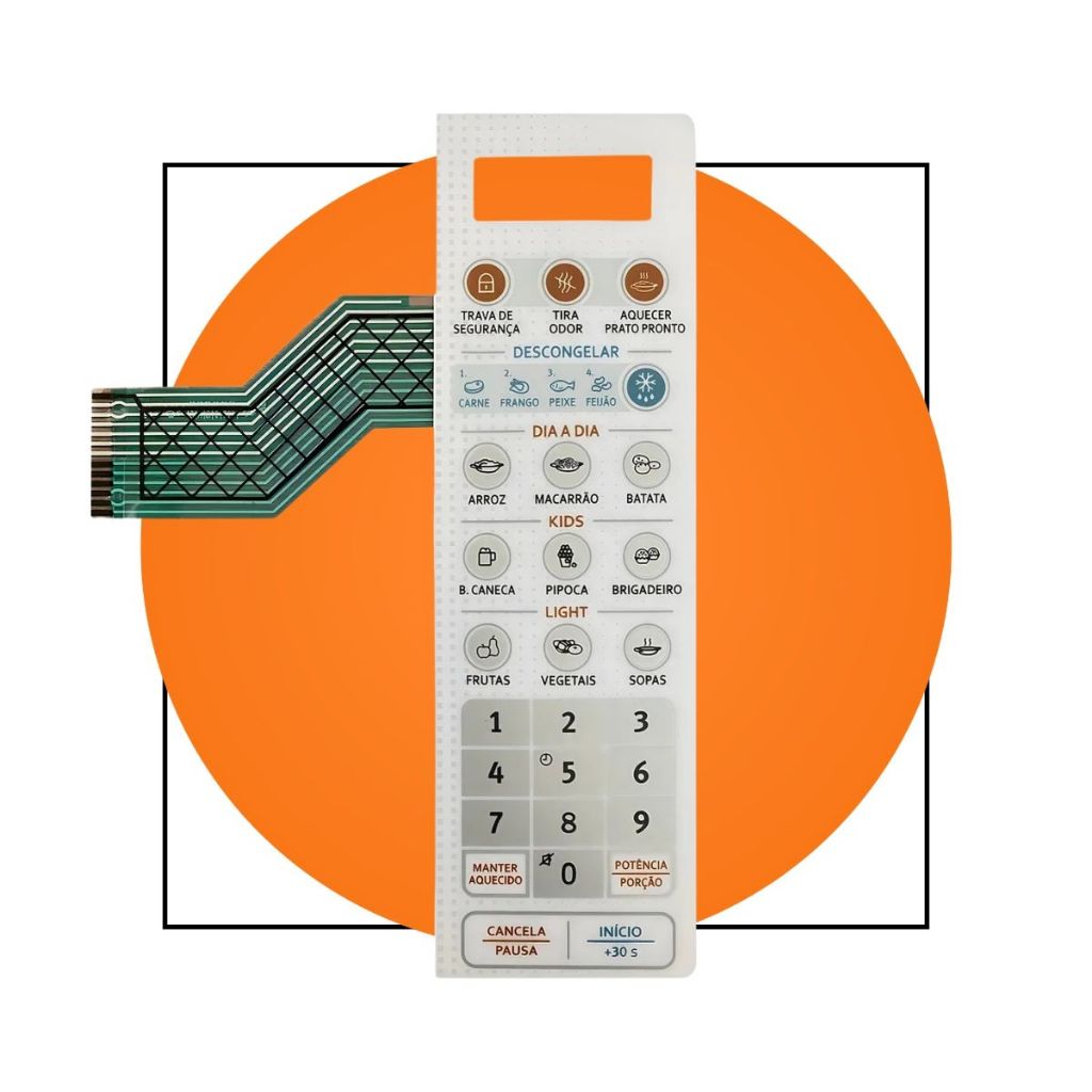 Membrana Teclado Microondas Compativel Electrolux Mto30 Mto 30 em Oferta na Shopee